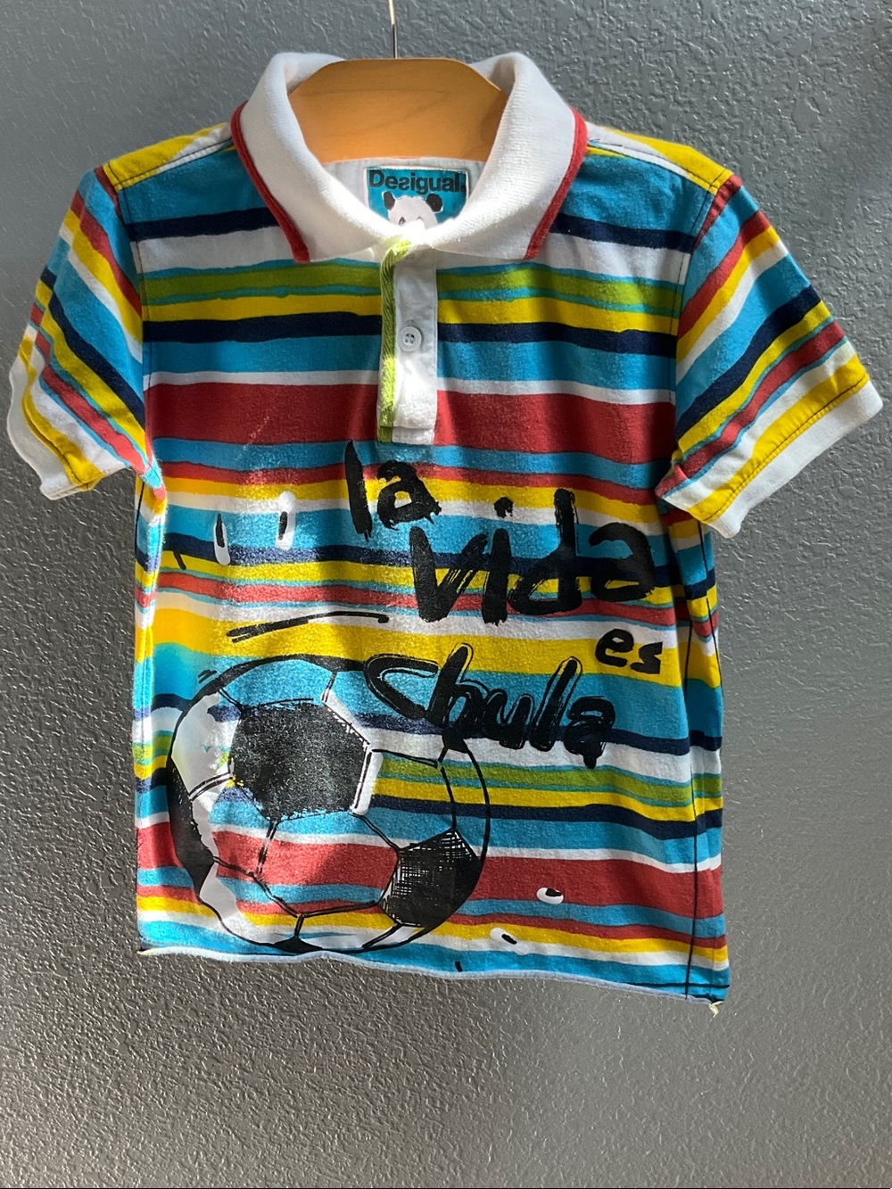 Desigual Kids Colorful Striped Polo